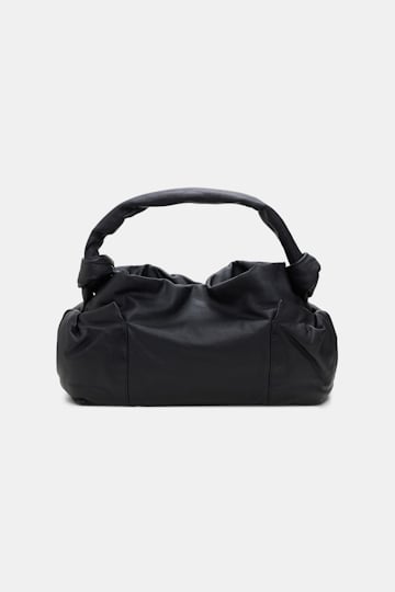 Dorothee Schumacher KNOTTED HANDLE LEATHER TOTE pure black
